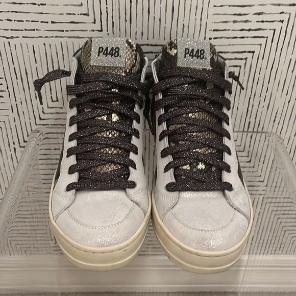 Sparkly P448 mixed material high tops! - Picture 2 of 9